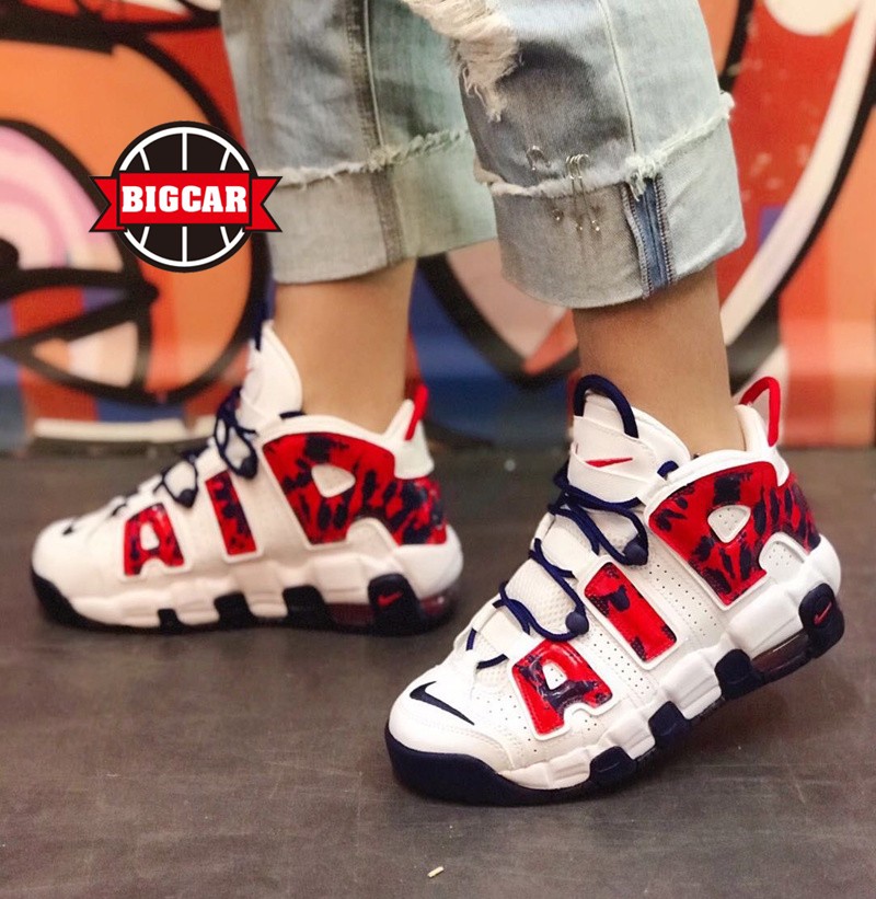 nike air more uptempo 皮蓬大air 白红蛇纹迷彩 cz7885-100