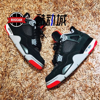 JORDAN黑红麂皮AJ4篮球鞋