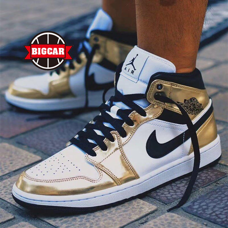 Air Jordan 1 Mid AJ1 白金液态金女子篮球鞋 DC1420-700