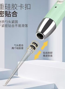 发光耳勺专用替换头儿童挖耳勺带灯硅胶软头宝宝掏耳勺插入式