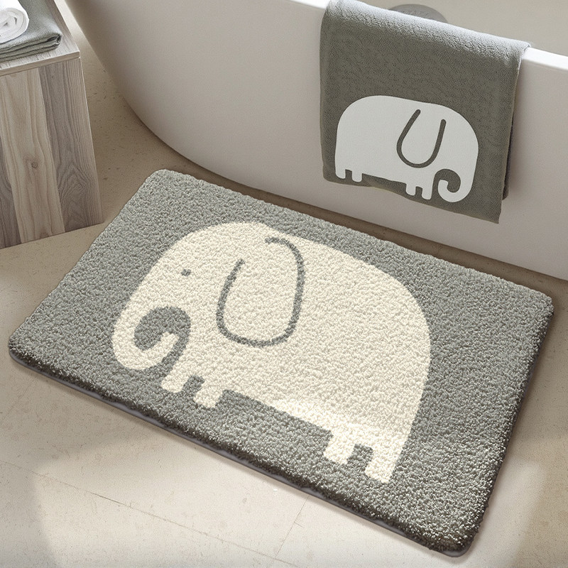 耐脏卫生间吸水地垫浴室毛绒速干脚垫厕所洗手间加厚防滑地毯卡通,居家布艺,入户地垫,淘宝优惠券,粉丝福利购,淘宝优惠卷