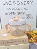 skuld儿童吸管杯米糊杯婴ppsu宝宝牛奶杯喝汤吸管碗240ml学饮杯