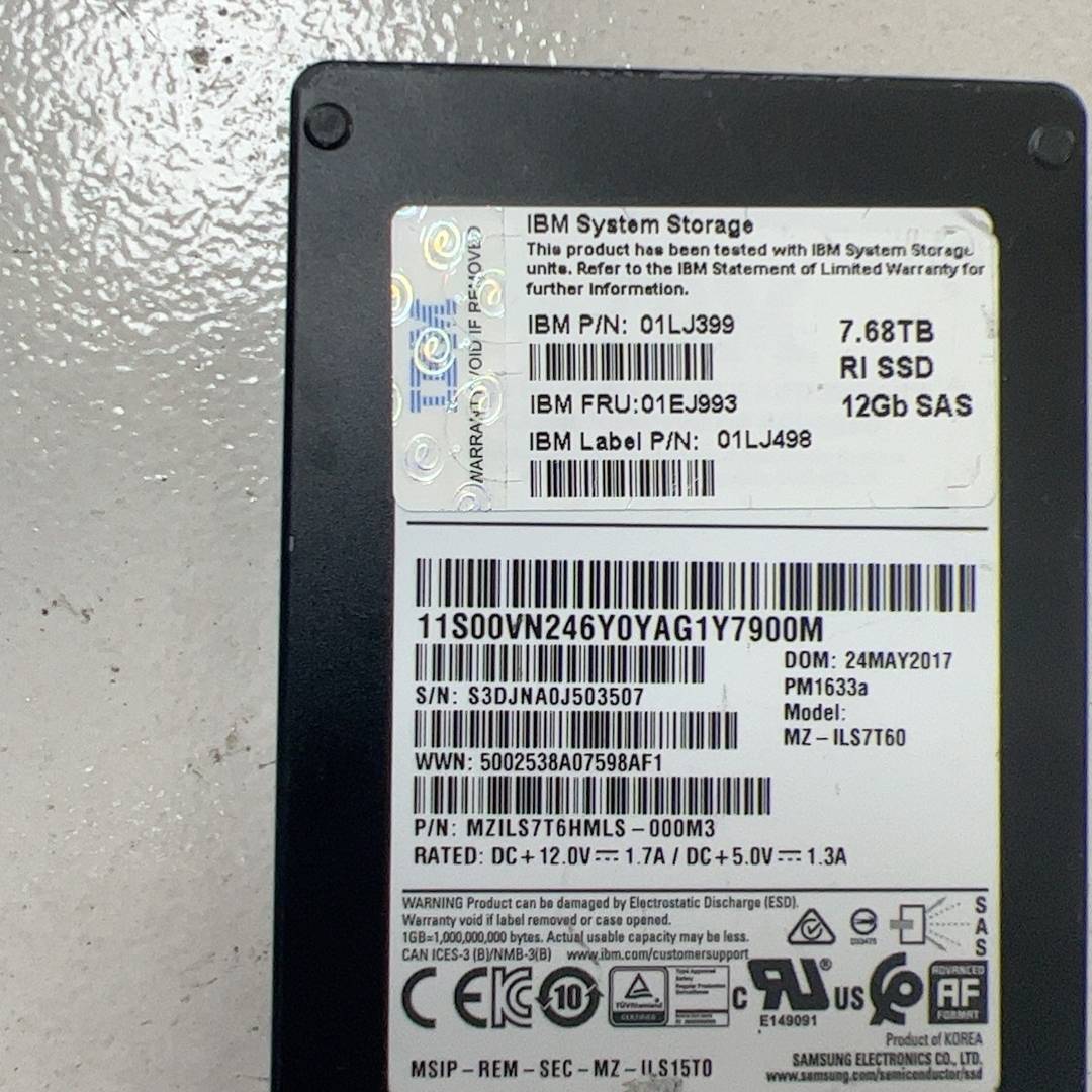 议价-PM1633a 7.68TB  01LJ399