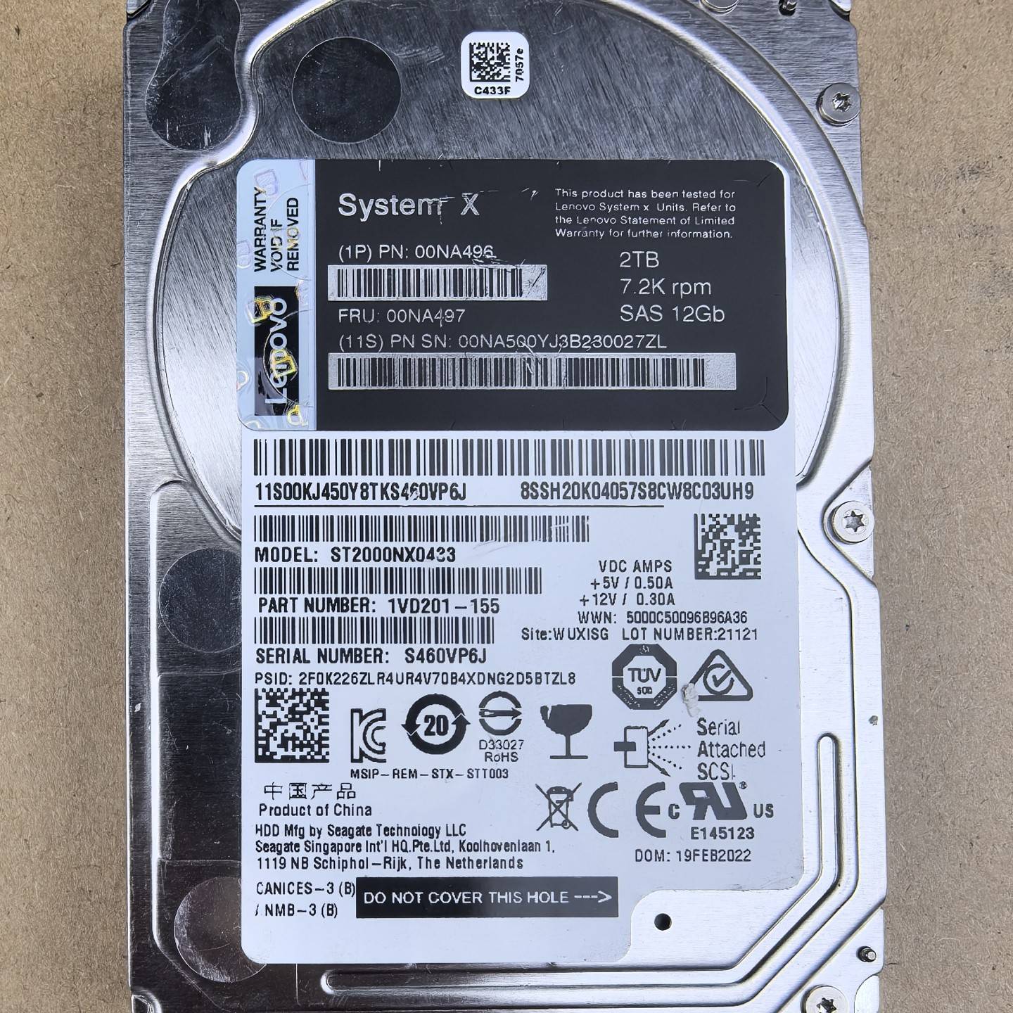 议价-联想 00NA497 2T SAS 00NA496 00NA