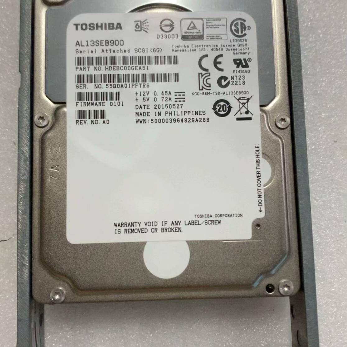 议价-东芝AL13SEB900 900G 10K SAS服务器硬盘