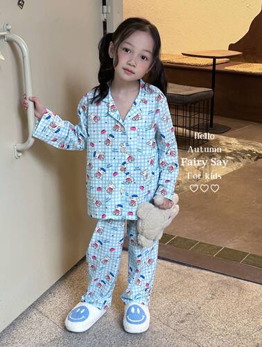 春秋卡通儿童纯棉可爱居家服长袖