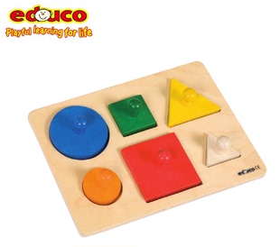 大号形状抓手拼图荷兰幼儿早教园儿童立体几何对应游戏数学玩具