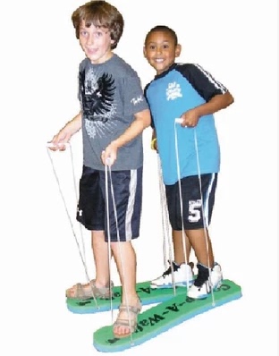 双人齐步走四人齐步走幼儿早教园儿童协力板感统器材体育体能锻炼