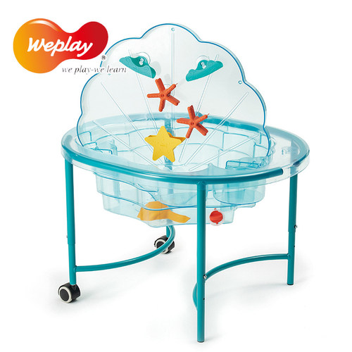 WEPLAY台湾进口娃娃晶彩贝壳沙箱 玩沙台玩水桌两用游戏桌塑料