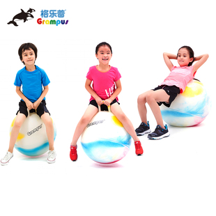 六色6色弹跳球格乐普儿童梦幻跳跳球小龙鹿羊角球亲嘴笑跳跃系列