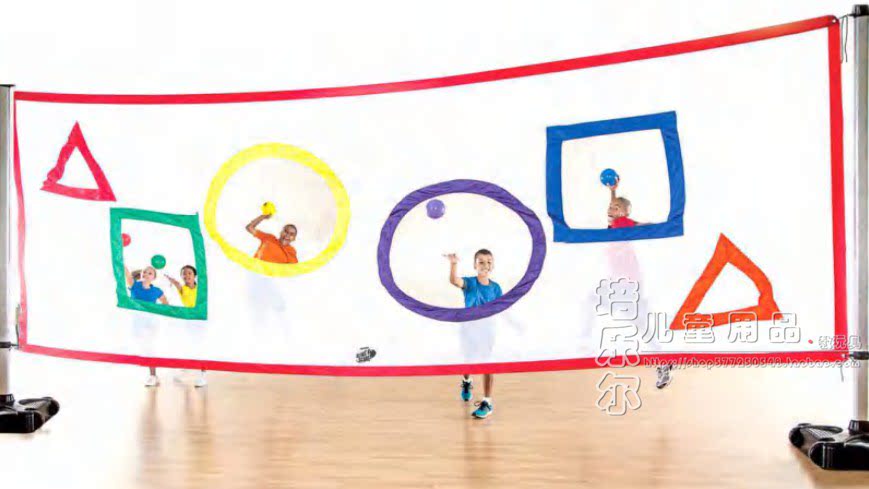 投掷目标网 格乐普 幼儿园儿童团体对抗沙包球类投掷网兜游戏玩具