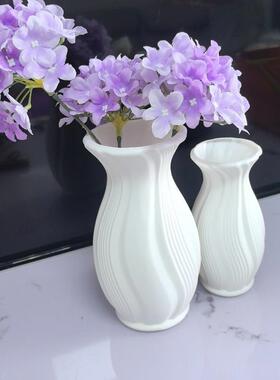 塑料北欧抽象艺术仿陶瓷玄关花插桌面装饰客厅摆件插花花瓶花盆