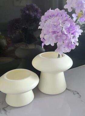塑料北欧抽象艺术仿陶瓷玄关花插桌面装饰客厅摆件插花花瓶花盆