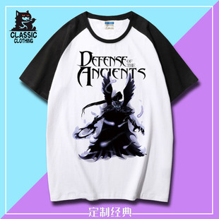 男女 龙骑士DOTA2魔兽世界英雄游戏蓝猫召唤师幽鬼短袖 T恤潮流夏季