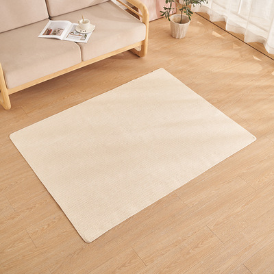 手工编织地毯客厅茶几户外阳台卧室床边毯北欧风方形地垫满铺条纹