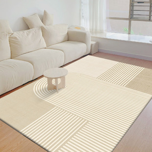 奶油风地毯客厅高级轻奢茶几毯简约卧室床边毯仿羊绒家用地毯