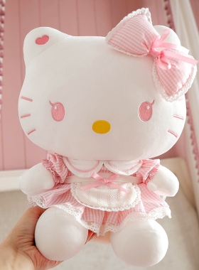 hellokitty公仔毛绒玩具可爱洛丽塔kt猫咪安抚玩偶娃娃生日礼物女