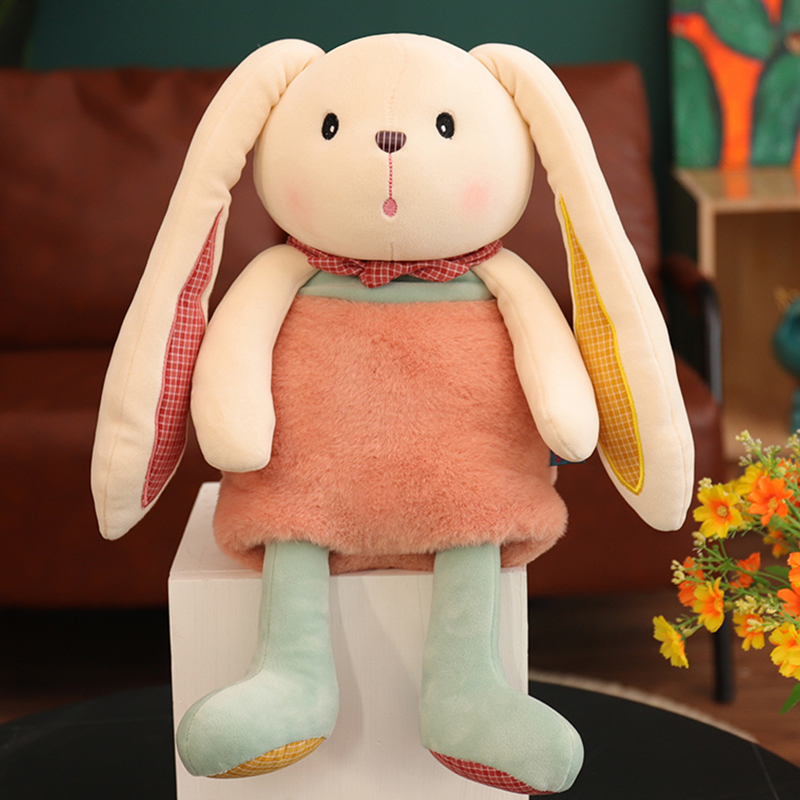 抽拉耳朵的兔子毛绒玩具小熊