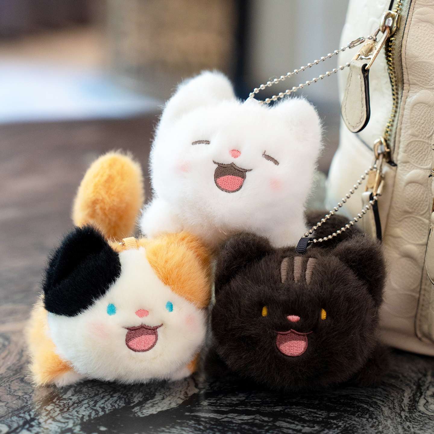 可爱猫咪钥匙扣挂件书包背包挂饰