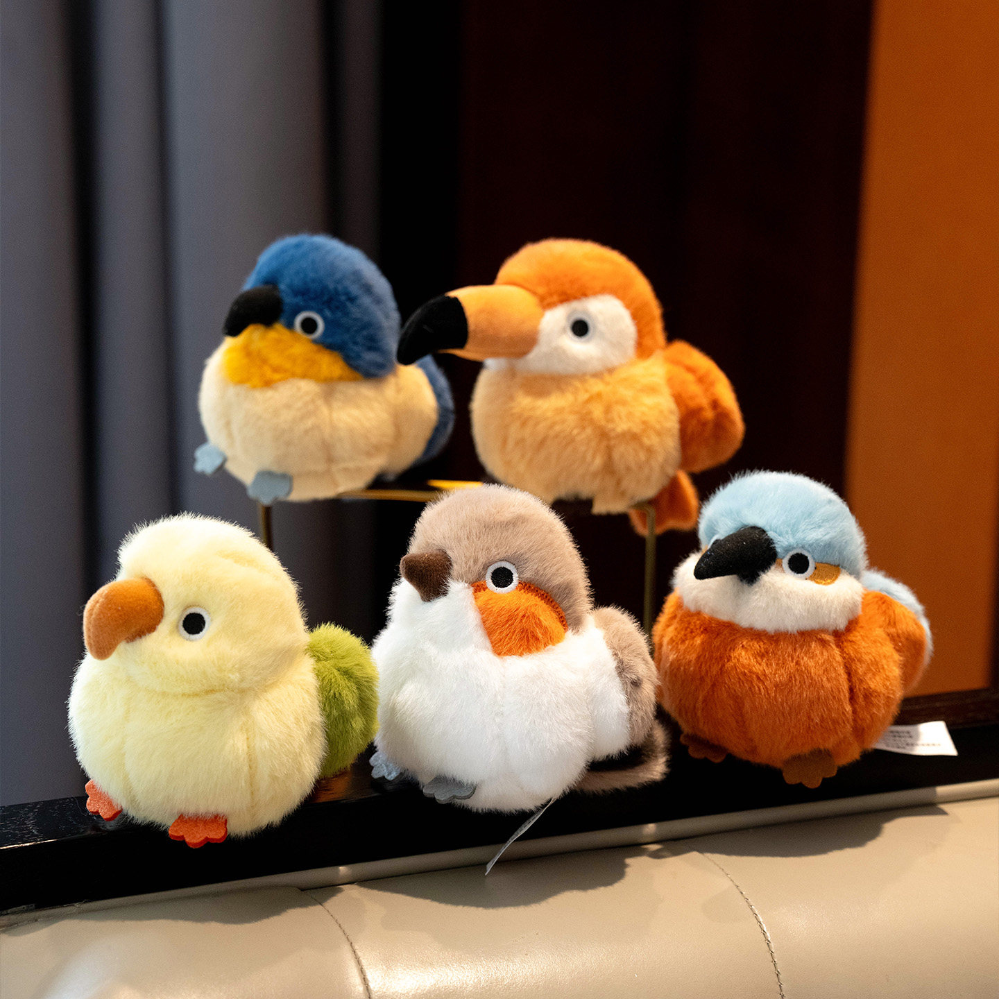 可爱小鸟玩偶掌中宝仿真小鸟公仔布娃娃毛绒玩具女生儿童生日礼物