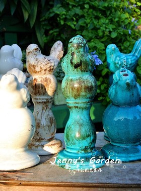 美式风书桌窗台陶土摆件