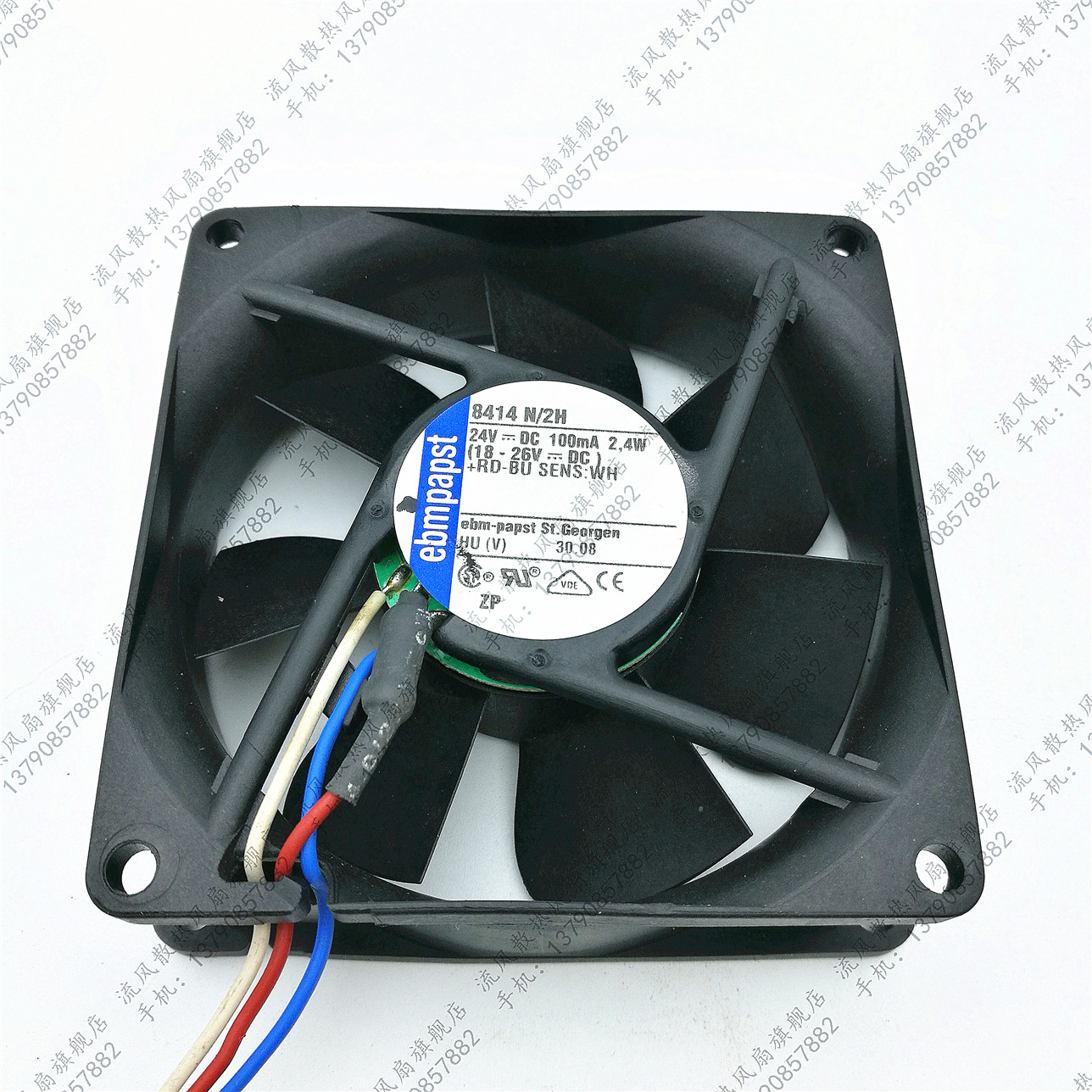 原装德国PAPST 8厘米8025三线风扇 TYP 8414 N/2H 24V 2.4W