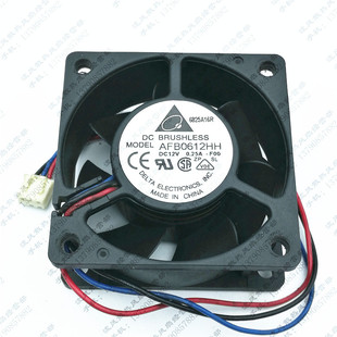 FOO 6025 12V 原装 6CM AFB0612HH 0.25A 双滚珠风扇 台达