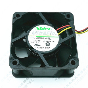 6025 12V 原装 6cm U60T12MS1A7 0.21A 工控机箱散热风扇 Nidec