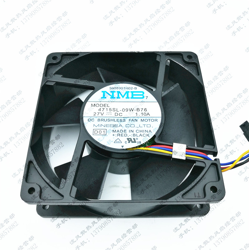 原装 NMB 4715SL-09W-B76 12038 27V 1.10A 4线服务器散热风扇