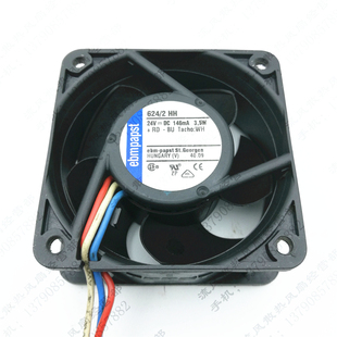 原装 624 德国ebmpapst 24V 2HH 3.5W 6025 6CM 风扇 变频器 146mA
