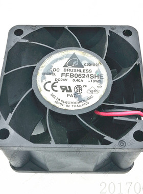 原装 台达 FFB0624ESHE 24V 0.4A 6038 变频器 2线 散热风扇 6CM