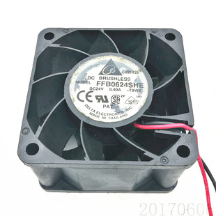 24V 0.4A 散热风扇 台达 6CM 2线 FFB0624ESHE 变频器 原装 6038