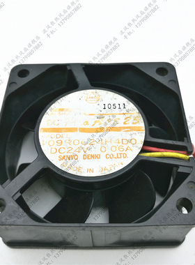 原装三洋SANYO SANACE60 109R0624H4D01 24V 0.06A 三线6025风扇