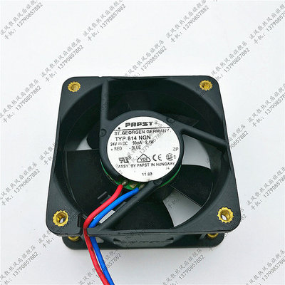 全新原装 ebmpapst TYP 614NGN DC24V 90mA 2.1W 高端设备风扇