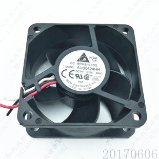 AUB0624HH 0.22A 6cm 24V 3线报警变频器工控机风扇 6025 台达
