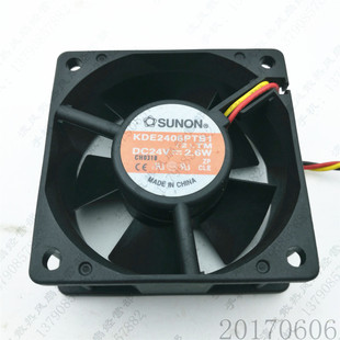 6025 KDE2406PTB1 24V 原装 变频器 建准 2.6W 3线散热风扇 SUNON