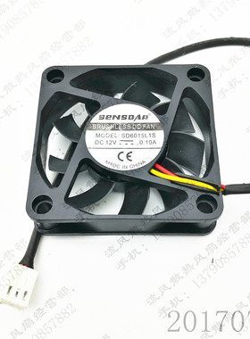 原装 SENSDAR SD6015LQS 12V 0.1A 6015 3线 静音 机箱 散热风扇