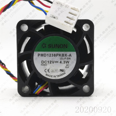 原装 SUNON PMD1238PKBX-A 3828 12V 4.3W 3.8CM 4线PWM风扇风机
