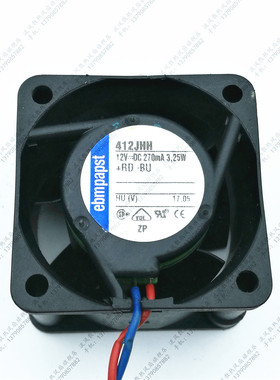 原装德国ebmpapst 412JHH 12V 270mA 3.25W 4025 2线高端设备风扇