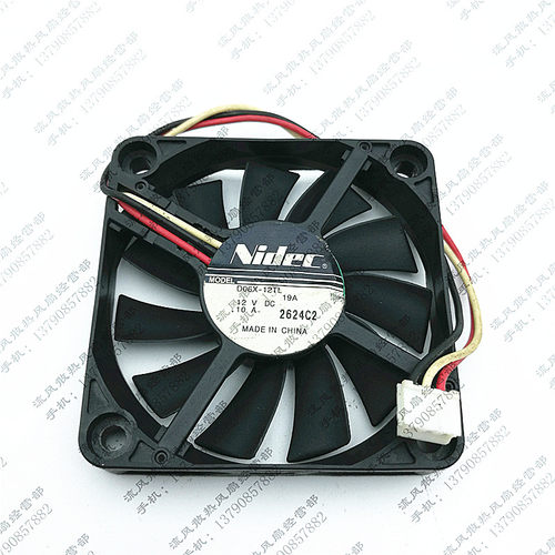 原装 NIDEC D06X-12TL 12V 0.10A 6010 6CM 3线 双滚珠 静音风扇