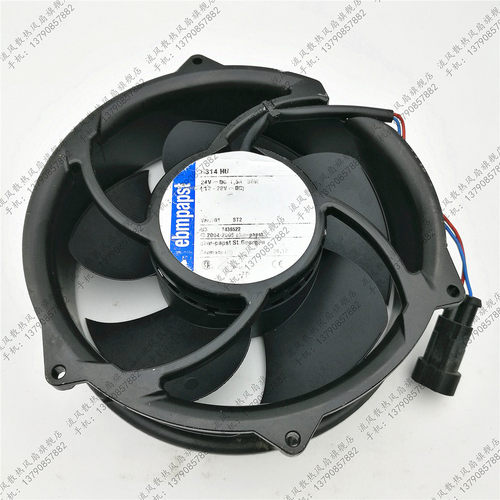 德国ebmpapst 24V 36W 6314HU  17251变频器散热风扇 圆形风机