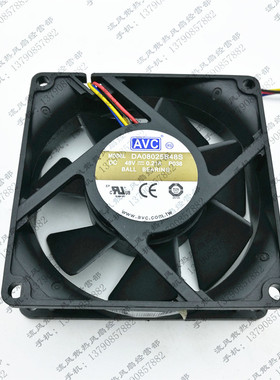 原装 AVC/奇宏 DA08025B48S 48V 0.21A  8025 8cm 四线散热风扇