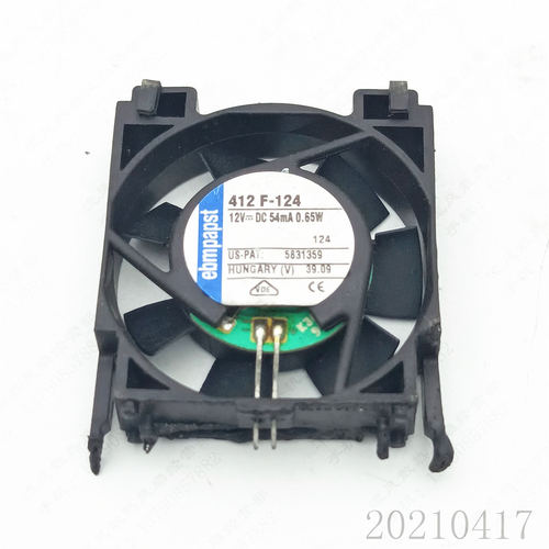 ebmpapst 412F-124 4CM 4010 12V 54mA 0.65W 静音散热风扇风机