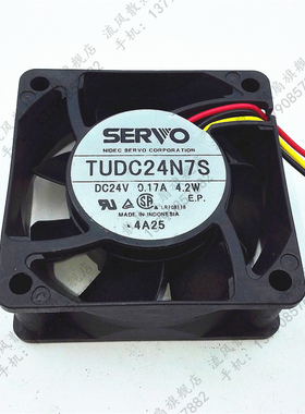 全新日本伺服 SERVO TUDC24N7S 6025 24V 0.17A 4.2W 3线变频风扇