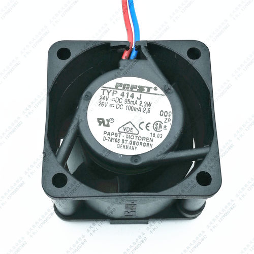 原装德国papst TYP414J 24V 95mA 2.3W 4025 2线变频器风扇4CM
