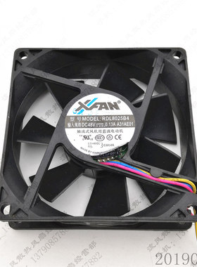 新瑞联 RDL8025B4 8025 8CM 48V 0.13A 4线PWM 服务器散热风扇
