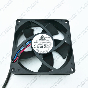 12V AFB0812HD 0.27A 8CM 3线双滚珠散热风扇 原装 8020 台达