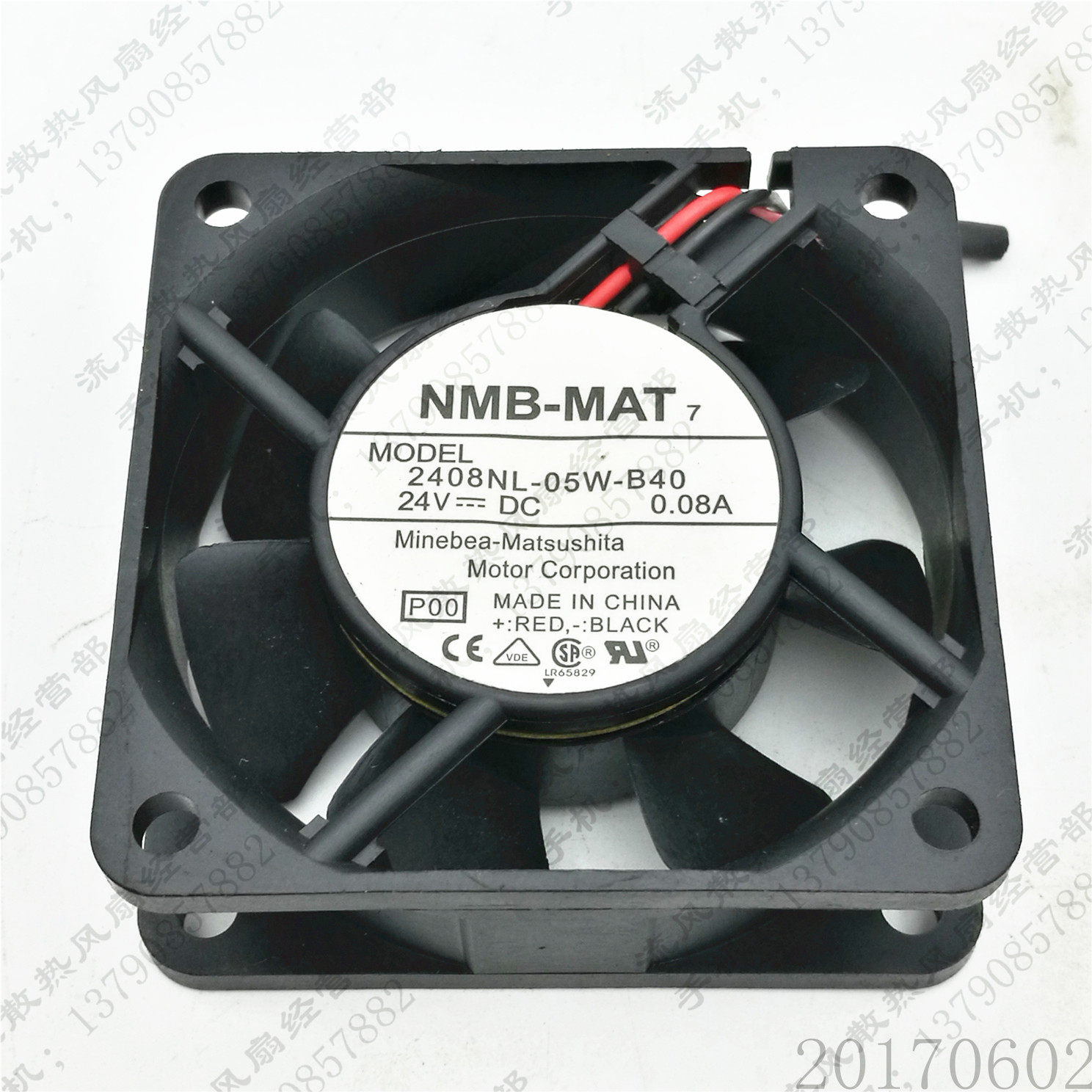 原装 日本NMB 2408NL-05W-B40 24V 0.08A 6CM 6020 双滚珠 风扇