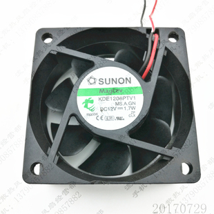 12V 1.7W 6025 原装 2线 KDE1206PTV1 6CM 静音电源散热风扇 建准
