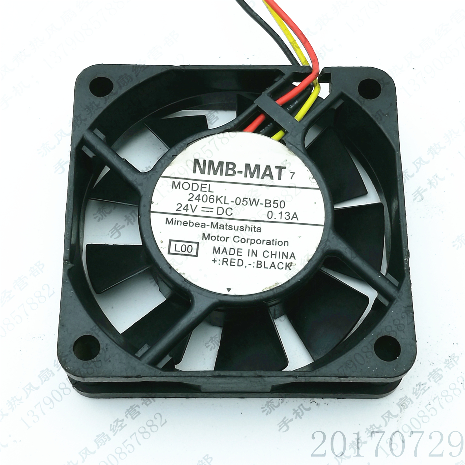 原装NMB-MAT 2406KL-05W-B50 6015 24V 0.13A 6CM 变频器散热风扇